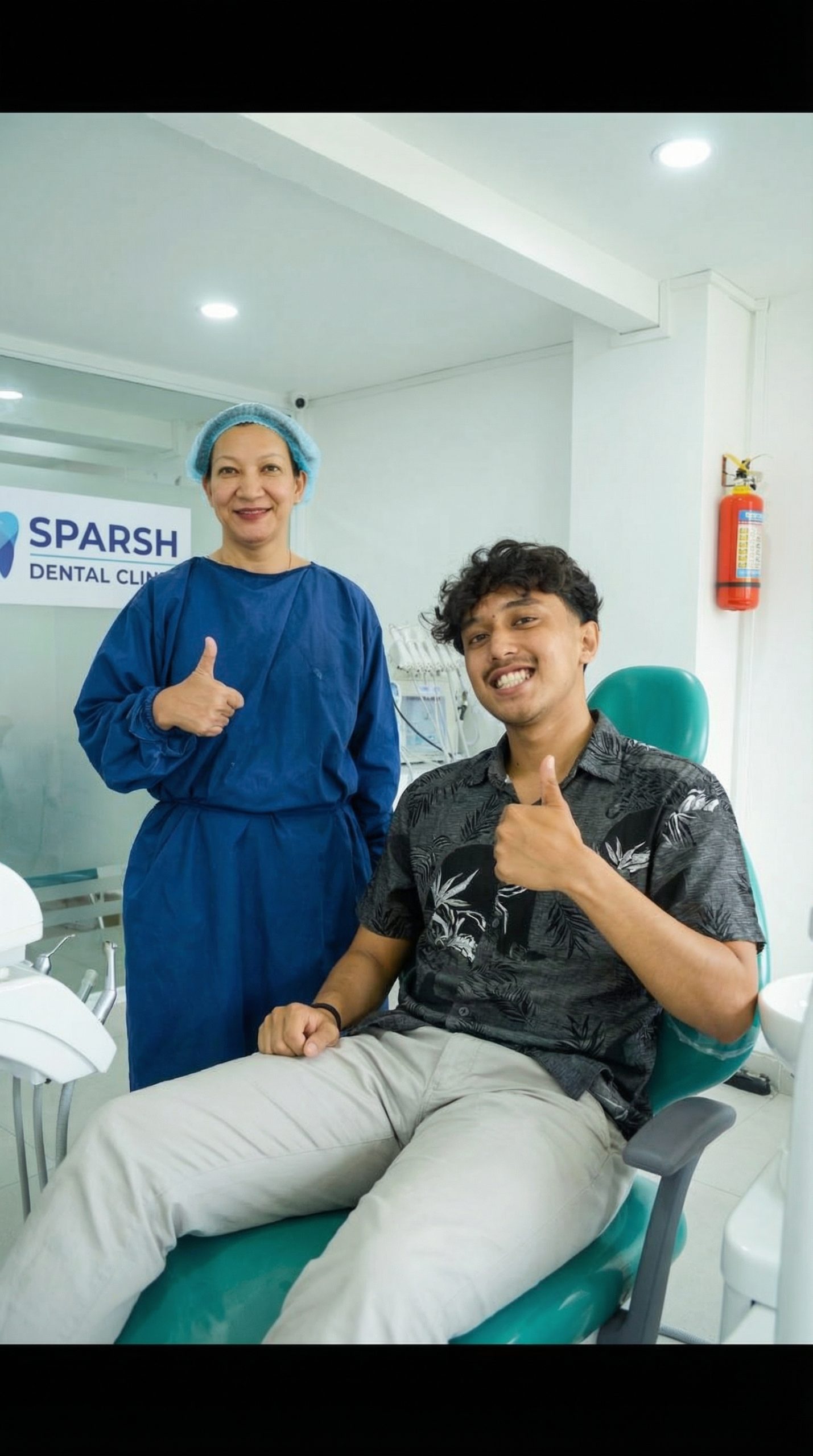 Happy patient after successful treatment